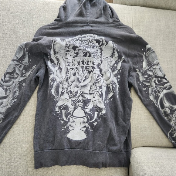 Buffalo David Bitton Grey Graphic Hoodie - Picture 2 of 5